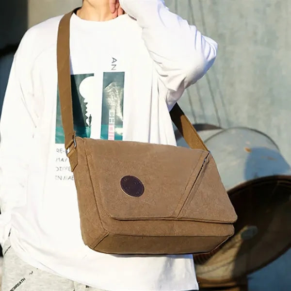 Canvas Messenger Shoulder Bag