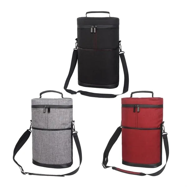 Insulated Wine Bottle Carrier with Shoulder Strap