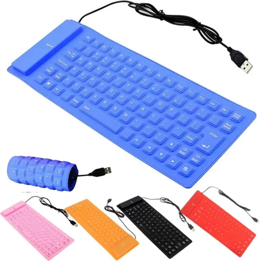 85-Key Computer Ultra-Thin Silent Silicone Soft Keyboard