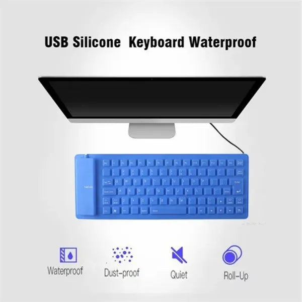 85-Key Computer Ultra-Thin Silent Silicone Soft Keyboard