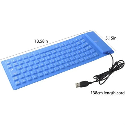 85-Key Computer Ultra-Thin Silent Silicone Soft Keyboard