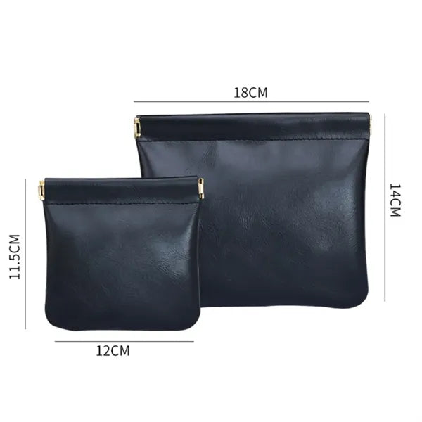 Portable PU Leather Cable Organizer Pouch
