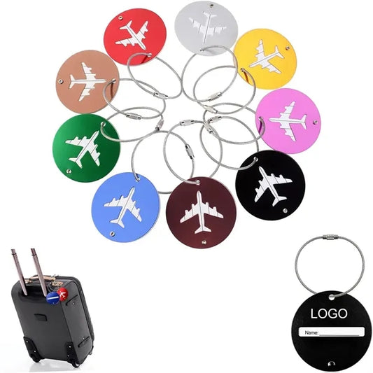 Round Metal Travel Suitcase Luggage Tag
