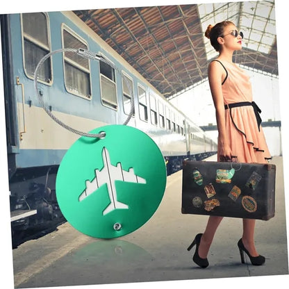 Round Metal Travel Suitcase Luggage Tag