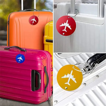 Round Metal Travel Suitcase Luggage Tag