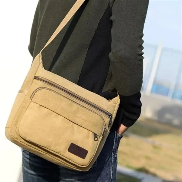 Multi Pocket Shoulder Bag with Adjustable Strap
