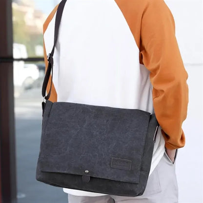 Canvas Messenger Bag with Adjustable Strap