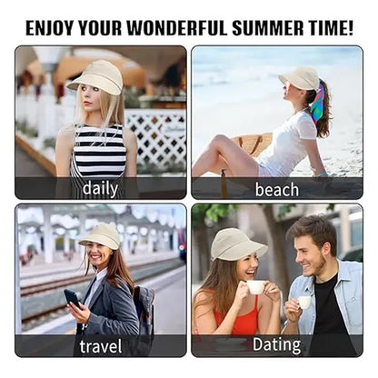 UV Protection Foldable Sun Visor Hat for Women