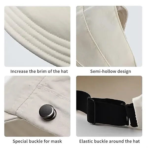 UV Protection Foldable Sun Visor Hat for Women
