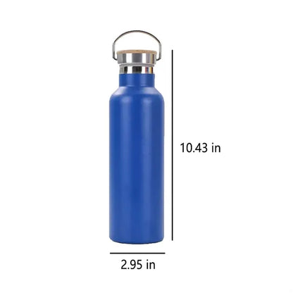 25oz Double Wall Sports Bottle with Wood Lid & Handle