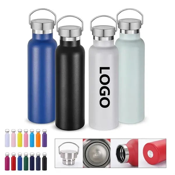 20oz Double Wall Sports Bottle with Handle & Lid