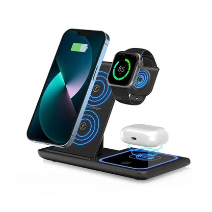 3 in 1 Wireless Charging Station Desk Organizer