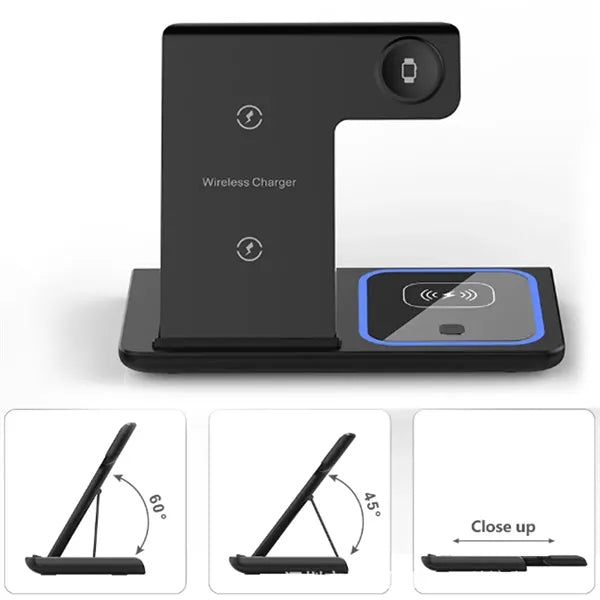 3 in 1 Wireless Charging Station Desk Organizer