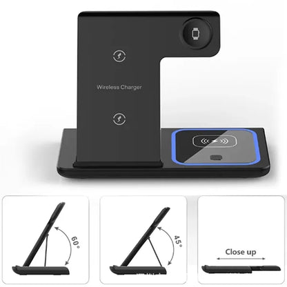 3 in 1 Wireless Charging Station Desk Organizer