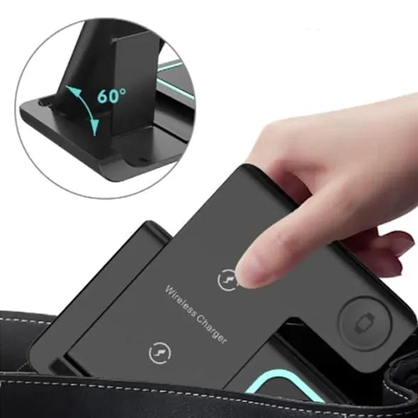 3 in 1 Wireless Charging Station Desk Organizer