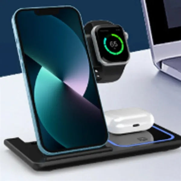 3 in 1 Wireless Charging Station Desk Organizer