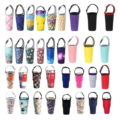 Neoprene Insulated Tumbler Sleeve with Handle