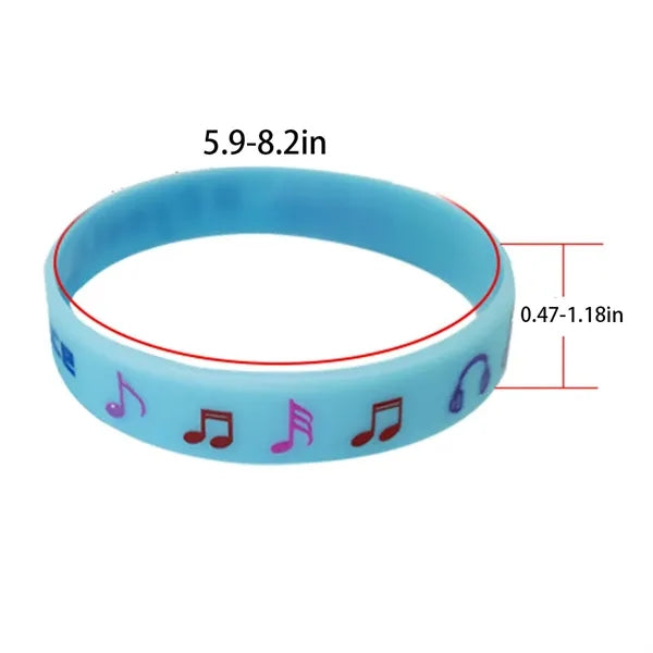 Solid Color Personalized Custom Rubber Wristband Keychain
