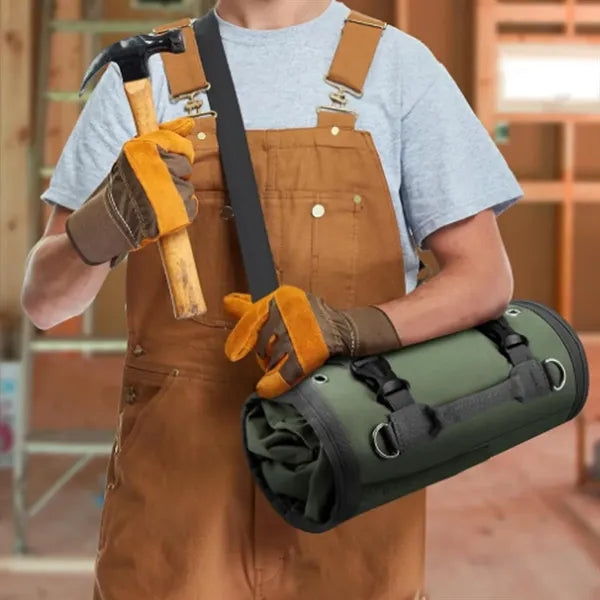 Roll Up Tool Organizer Bag with Multiple Pockets