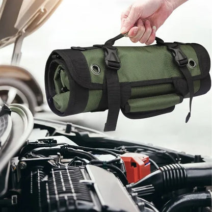 Roll Up Tool Organizer Bag with Multiple Pockets
