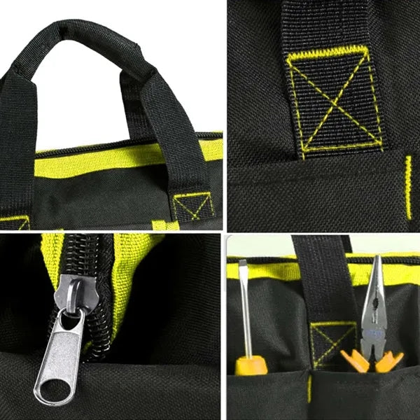 Durable Multi Pocket Tool Bag with Shoulder Strap