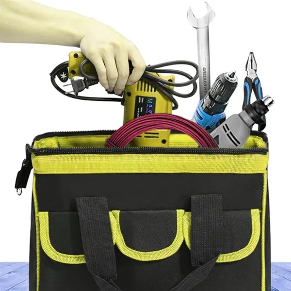 Durable Multi Pocket Tool Bag with Shoulder Strap