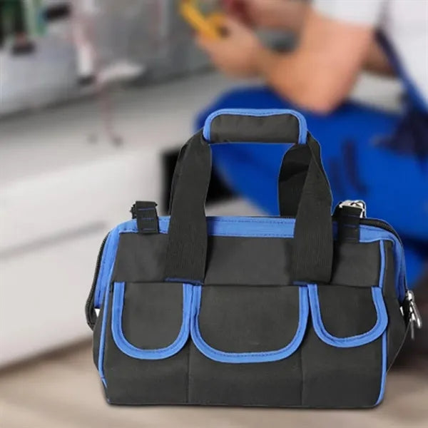 Durable Multi Pocket Tool Bag with Shoulder Strap