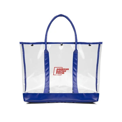 Luxe Button-Top Tote with PU Leather Trim