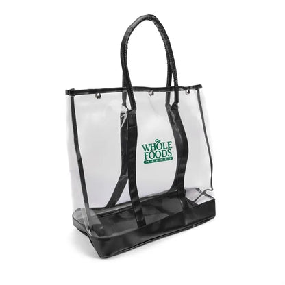 Luxe Button-Top Tote with PU Leather Trim