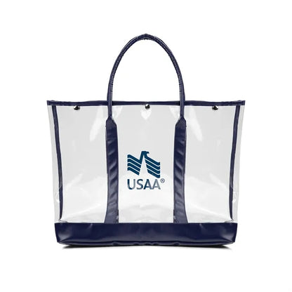 Luxe Button-Top Tote with PU Leather Trim