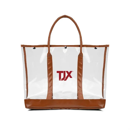 Luxe Button-Top Tote with PU Leather Trim