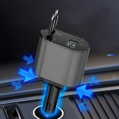 Retractable Car Charger Head For IPhone Galaxy Etc