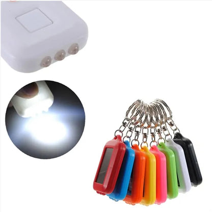 Solar-powered LED Flashlight Keychain