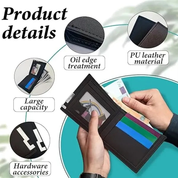 PU Leather Bifold Wallet