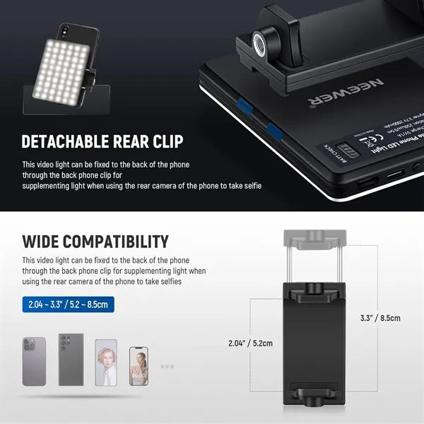 Selfie Light with Front & Back Phone Clip