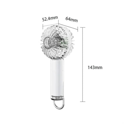 Clear Mini Usb Charging Fan With Carabiner