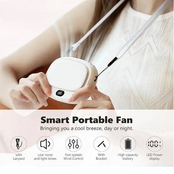 4 in 1 Portable Outdoor Necklace Waist Belt Fan