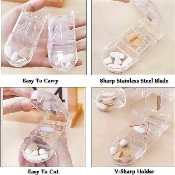 Pill Cutter and Splitter with Dispenser