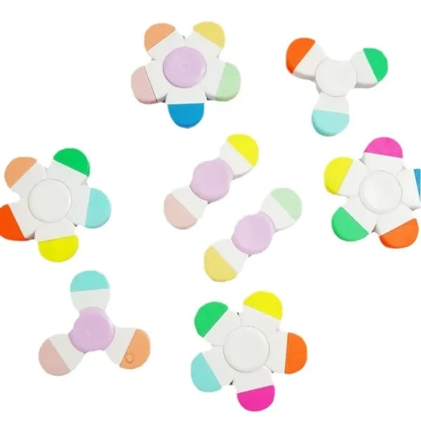 3 Color Fidget Highlighter with Spinner