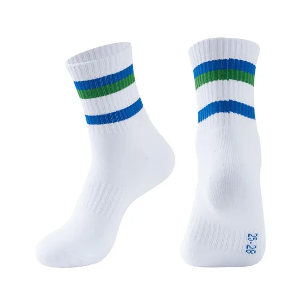 Custom Super Soft Cotton Rainbow Athletic Crew Socks