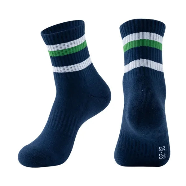 Custom Super Soft Cotton Rainbow Athletic Crew Socks