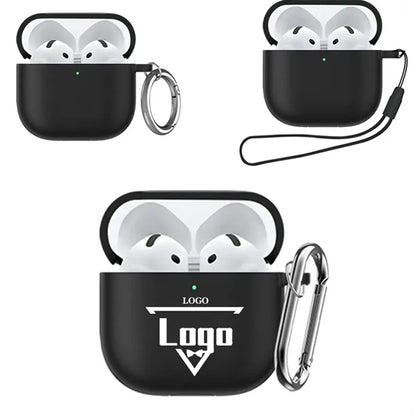 Silicone Airpods Protective Case Headset With Carabiner