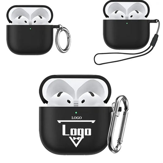 Silicone Airpods Protective Case Headset With Carabiner