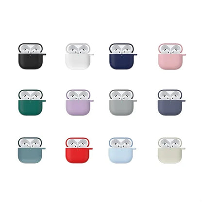 Silicone Airpods Protective Case Headset With Carabiner