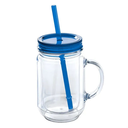 Genie 20 oz Double Wall Mason Jar Style Acrylic Mug