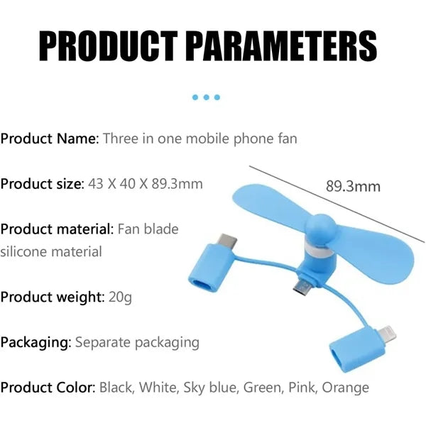 Mini Cell Phone Fan
