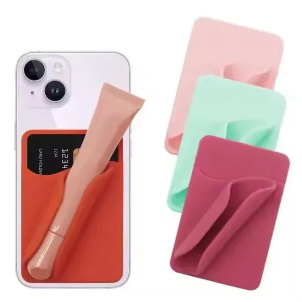 Silicone Lipgloss Phone Card Holder