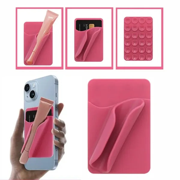 Silicone Lipgloss Phone Card Holder