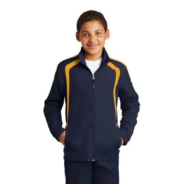 Sport-Tek Youth Colorblock Raglan Jacket.