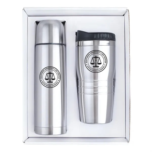 Stainless Steel Thermos & Tumbler Gift Set